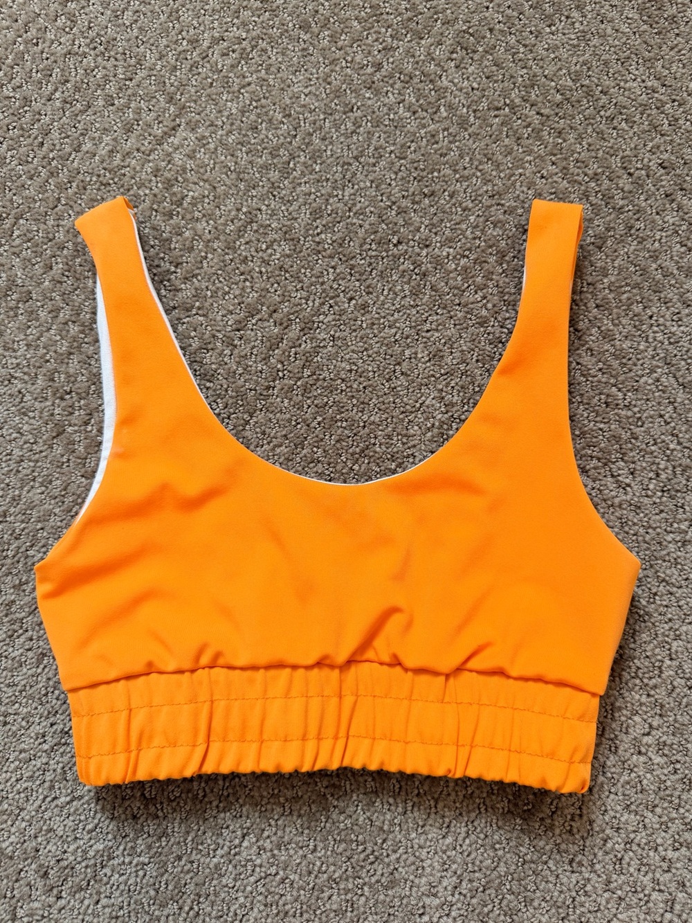 FIVE Bright Orange Sports Crop Top